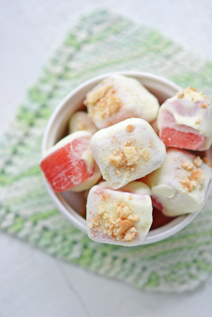 Frozen Watermelon and Lime Yogurt Bites