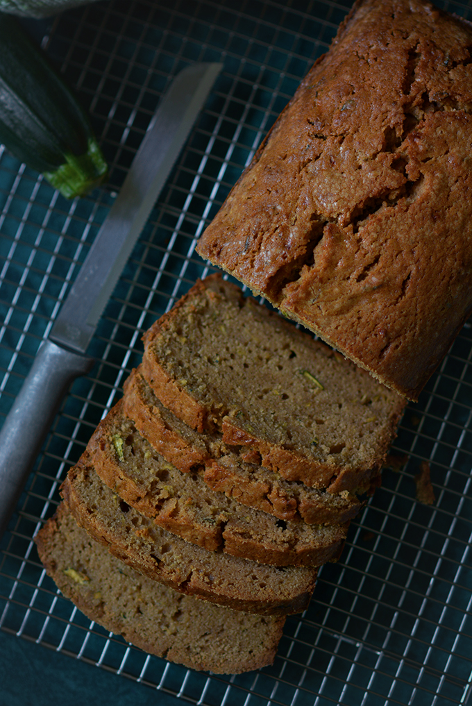 Zucchini Bread with Butter and Brown Sugar
