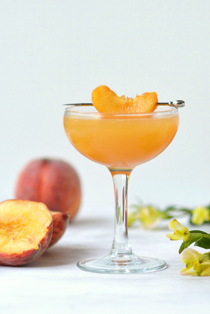 Fresh Peach Mezcal Cocktail