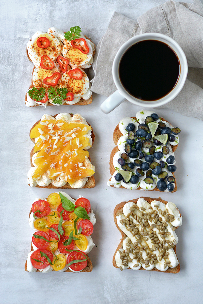 Summer Ricotta Toast 5 Ways