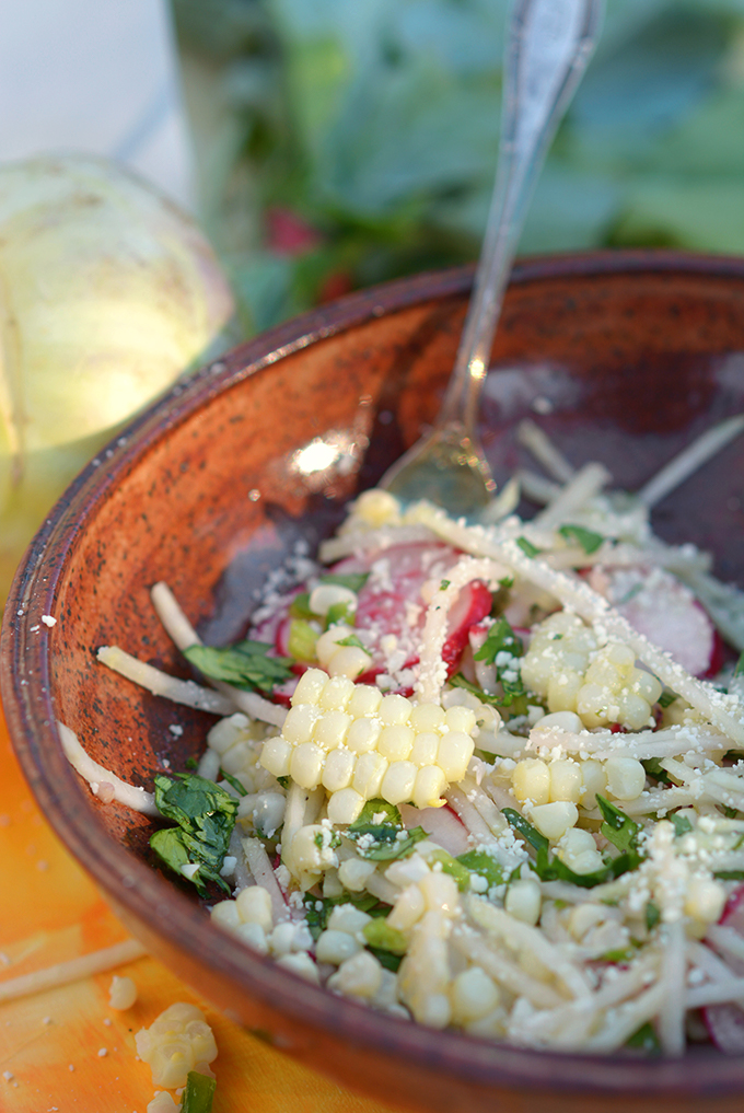 Kohlrabi and Corn Salad