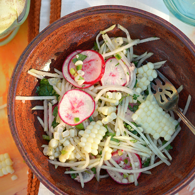 Kohlrabi and Corn Salad