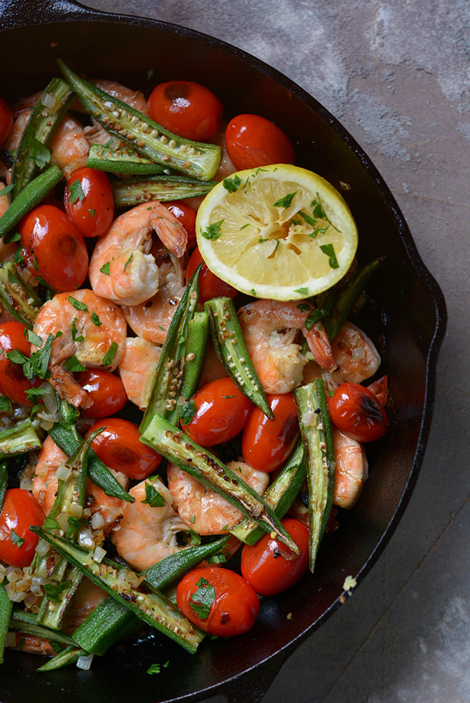 One-Skillet Shrimp and Okra