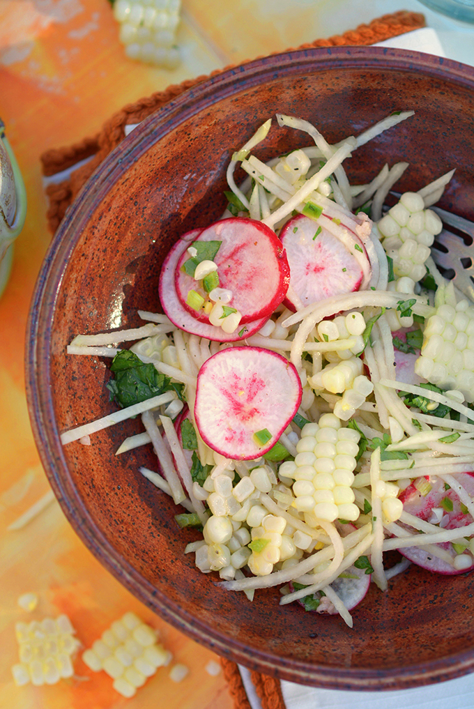 Kohlrabi and Corn Salad