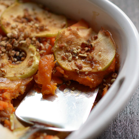 Scalloped and Candied Sweet Potatoes and Apples