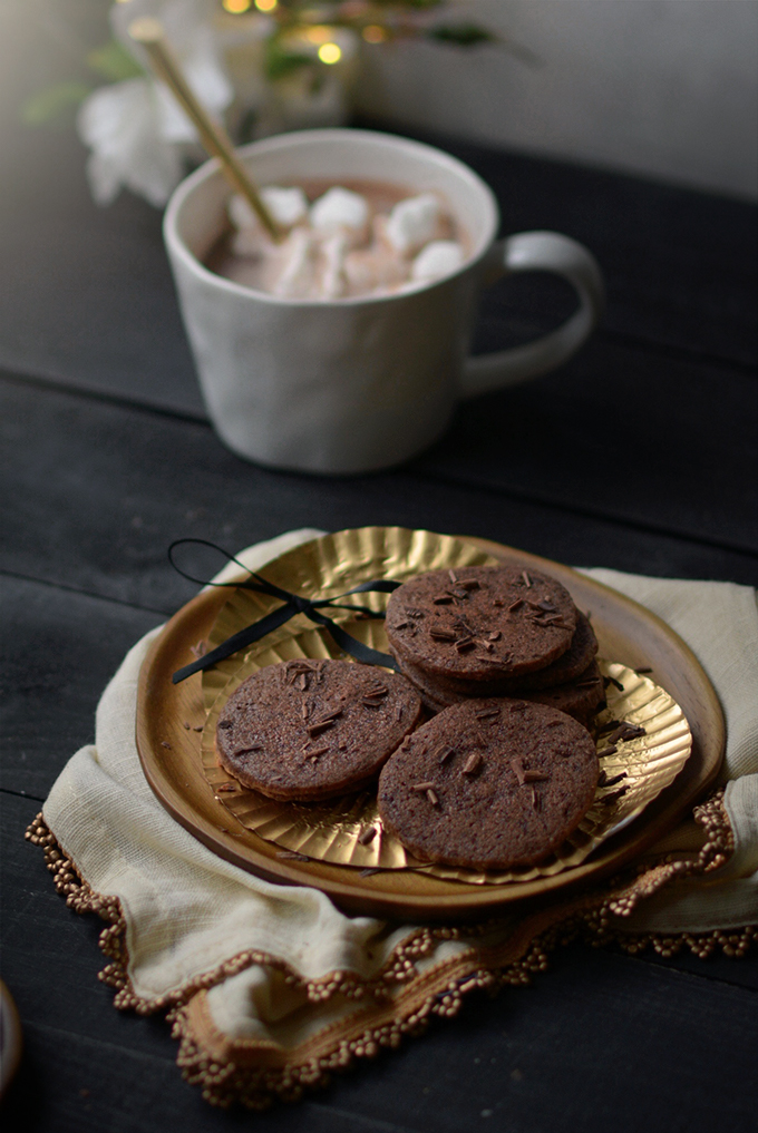 Belgium Chocolate Shortbread Cookies