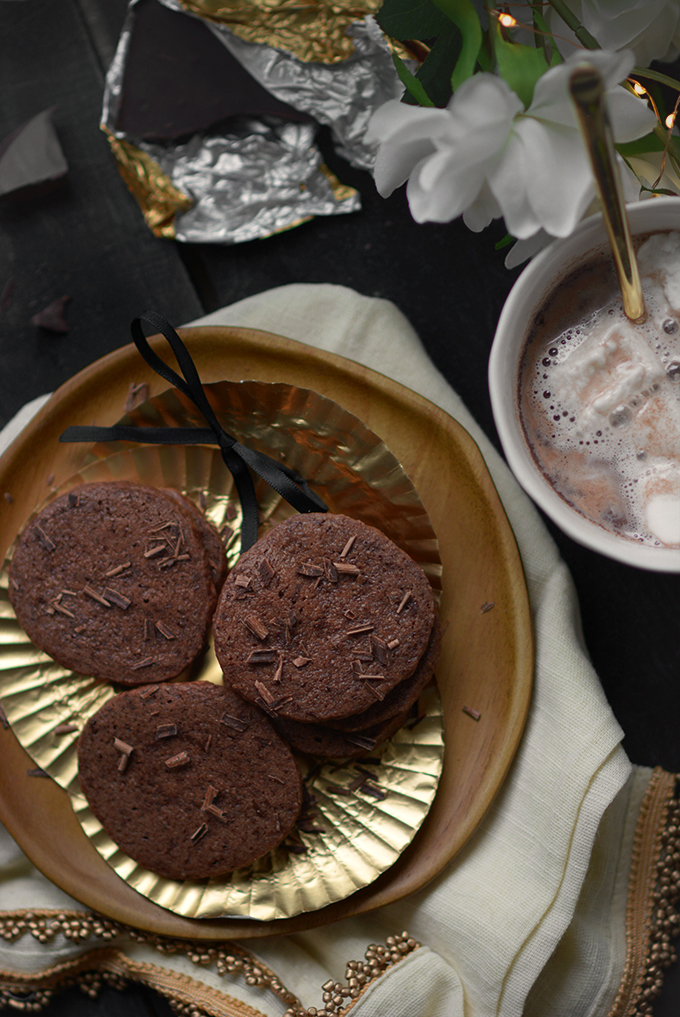 Belgium Chocolate Shortbread Cookies