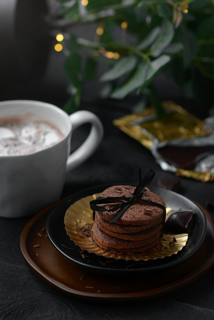 Belgium Chocolate Shortbread Cookies