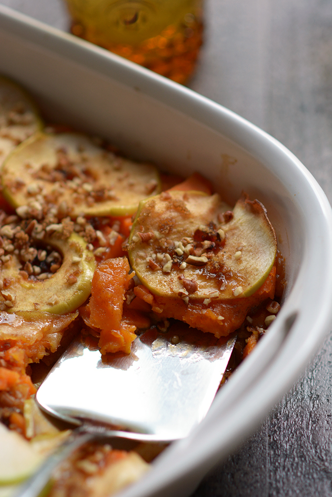 Scalloped and Candied Sweet Potatoes and Apples