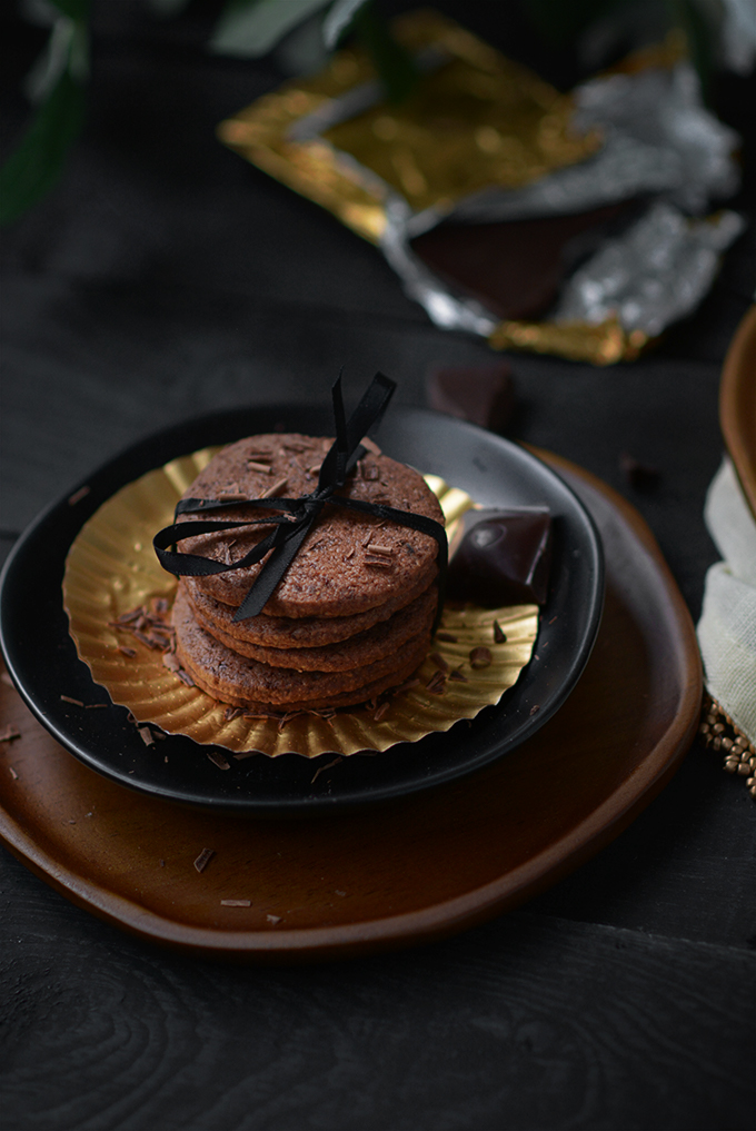 Belgium Chocolate Shortbread Cookies