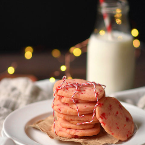 Cherry Almond Shortbread Cookies