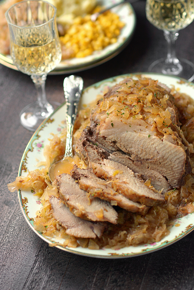 Sweet and Tangy Slow Cooker Pork and Sauerkraut