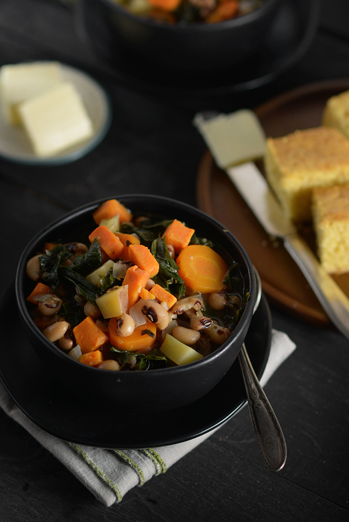 Black-Eyed Pea and Collard Green Soup