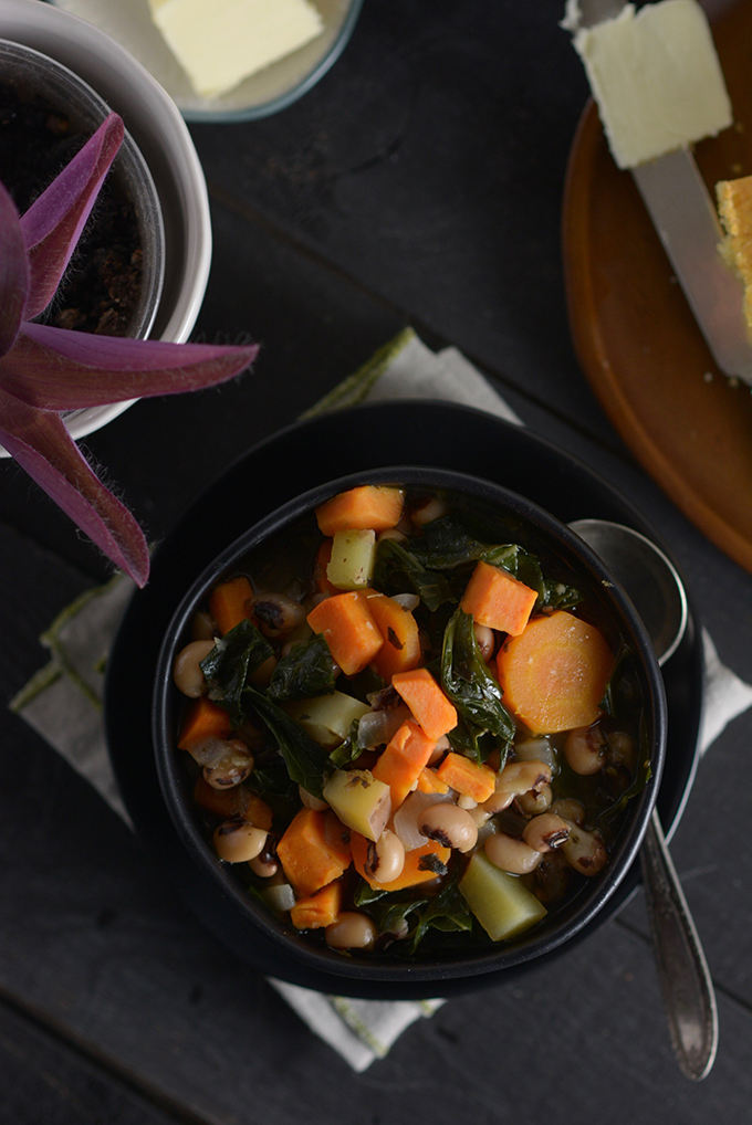 Black-Eyed Pea and Collard Green Soup