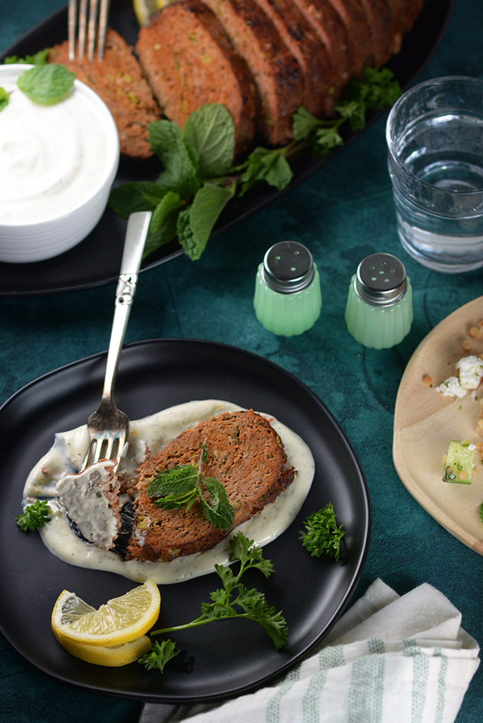 How to Make Lamb Meatloaf with Yogurt Sauce