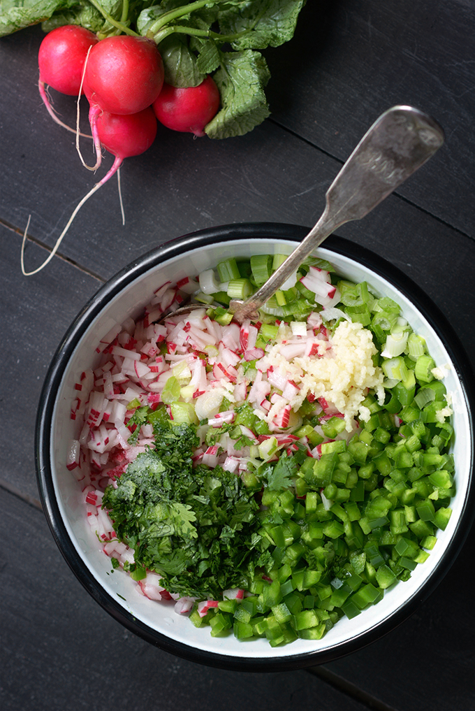 Making Radish Salsa