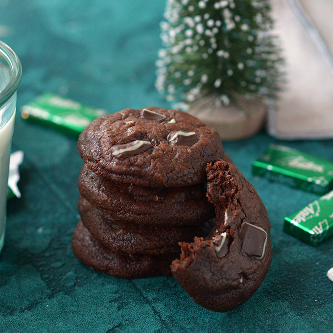 Triple Chocolate Andes Mint Cookies