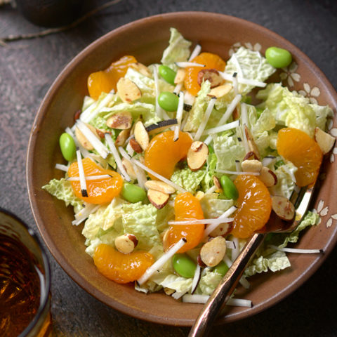 Mandarin, Napa, and Black Radish Salad 