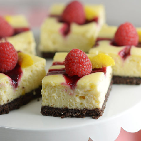 Berry Swirl Cheesecake Bars