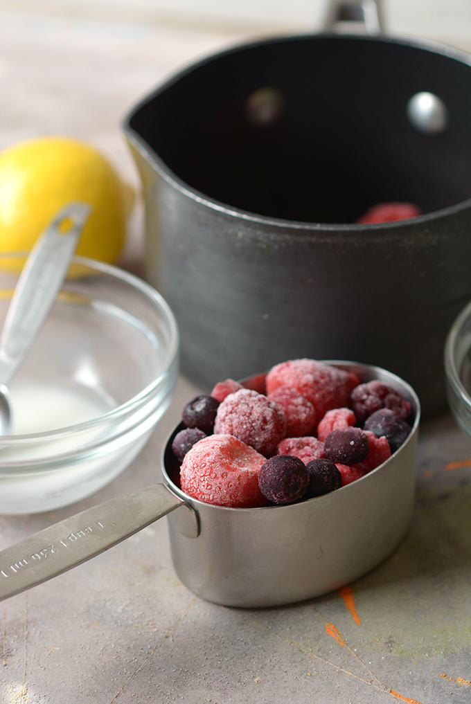 Frozen Mixed Berries with Frost on Top