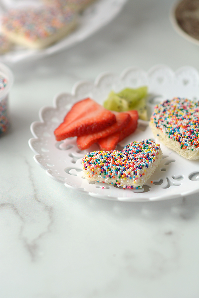 Close Up Shot of Nonpareils on Fairy Bread