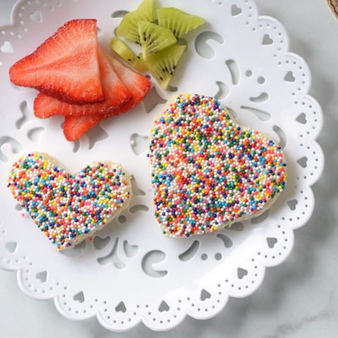 Heart Shaped Fairy Bread