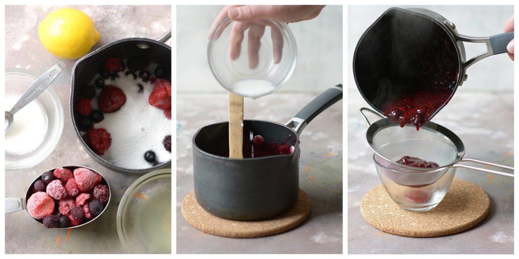 Making Berry Sauce for Cheesecake