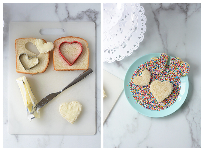 How to Make Heart Shaped Fairy Bread