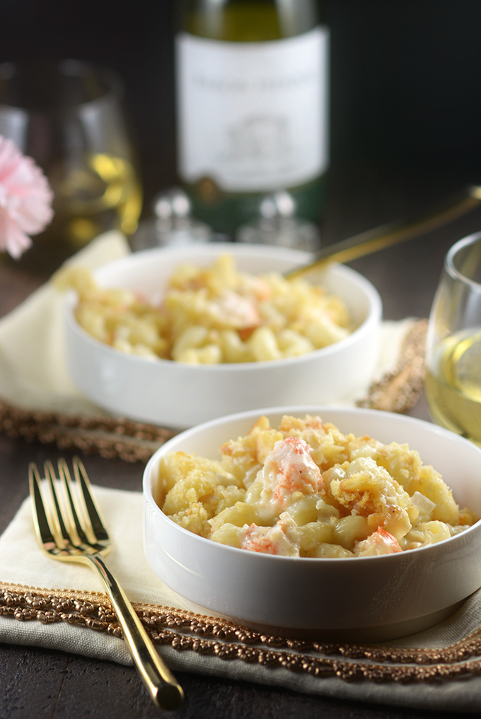 Table Set with Langostino Mac 'n Cheese