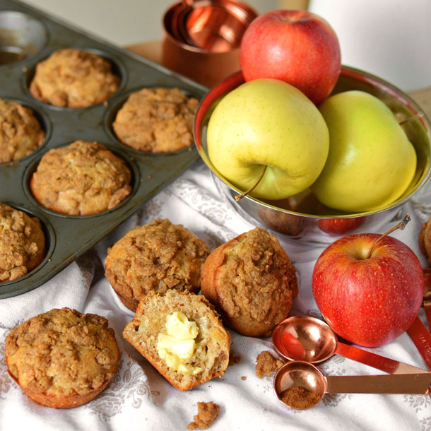 Apple Cinnamon Streusel Muffins  