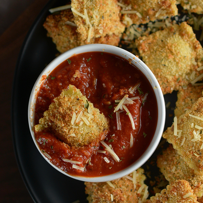 Oven Baked Ravioli Dippers