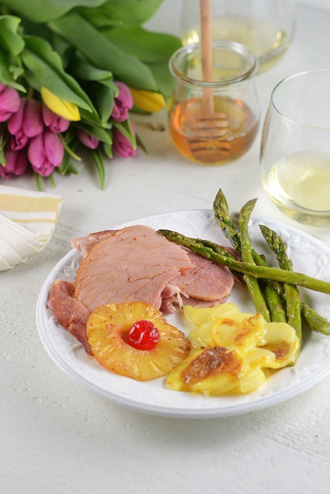 Jambon à l'ananas cuit au miel