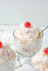 Mandarin, Pineapple, and Cherry Ambrosia Salad - Simple Seasonal