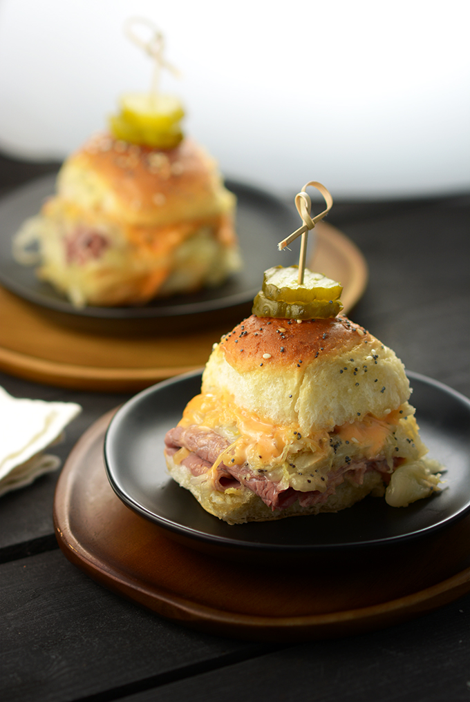 Reuben Slider on a Plate