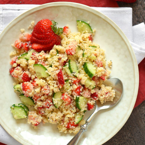 Strawberry Poppy Seed Couscous Salad