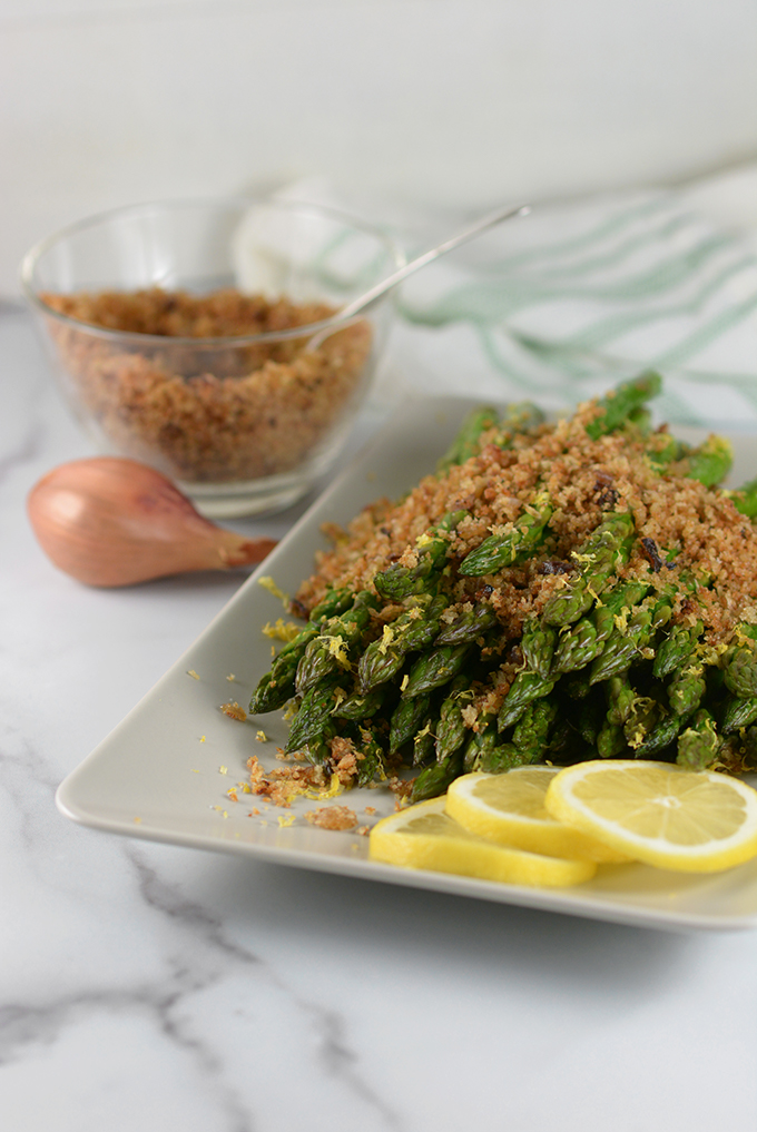 Asparagus with Shallot Bread Crumbs