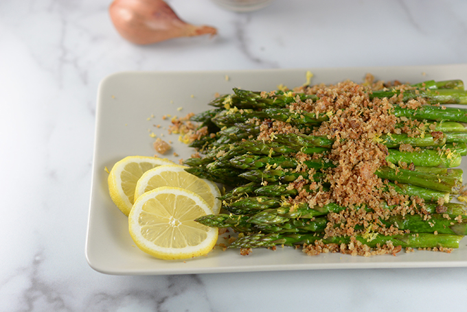 Asparagus with Shallot Bread Crumbs