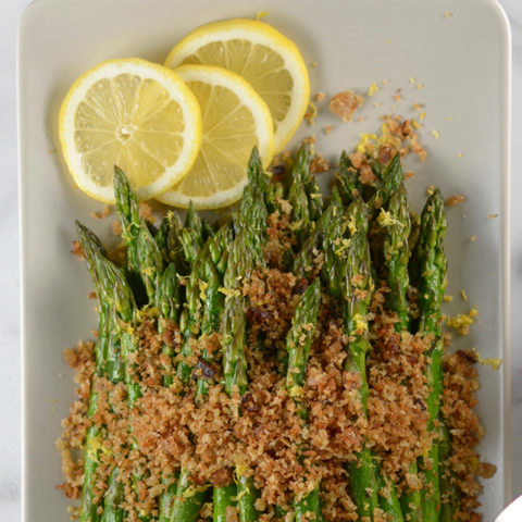 Asparagus with Shallot Bread Crumbs