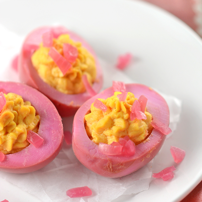 Deviled Pickled Red Beet Eggs