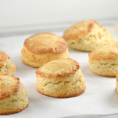 English Style Scones on Baking Sheet