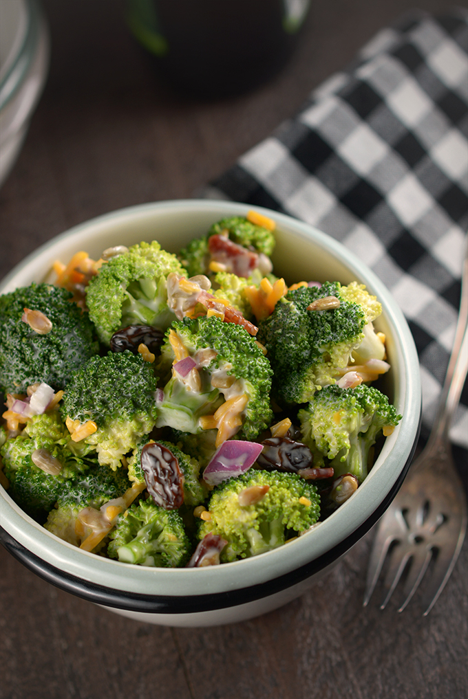 Close up Picture of Broccoli Salad