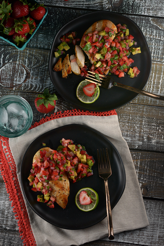 Grilled Chicken and Strawberry Salsa