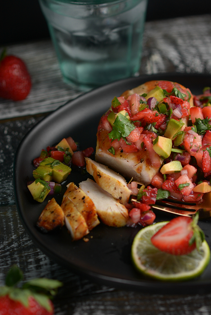 Grilled Chicken and Strawberry Salsa