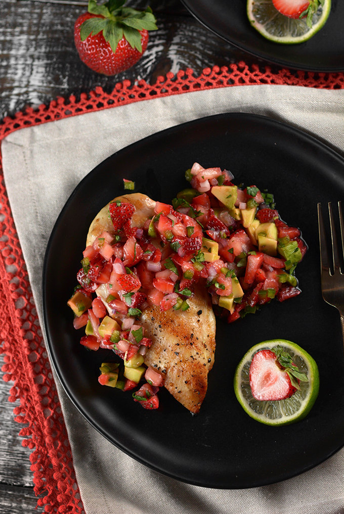 Grilled Chicken and Strawberry Salsa