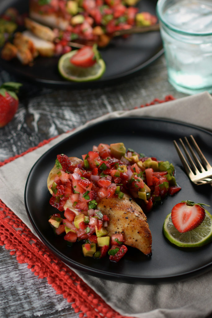 Grilled Chicken and Strawberry Salsa