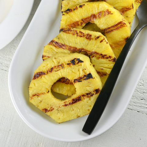 Maple Bourbon Grilled Pineapple - Miss Allie's Kitchen