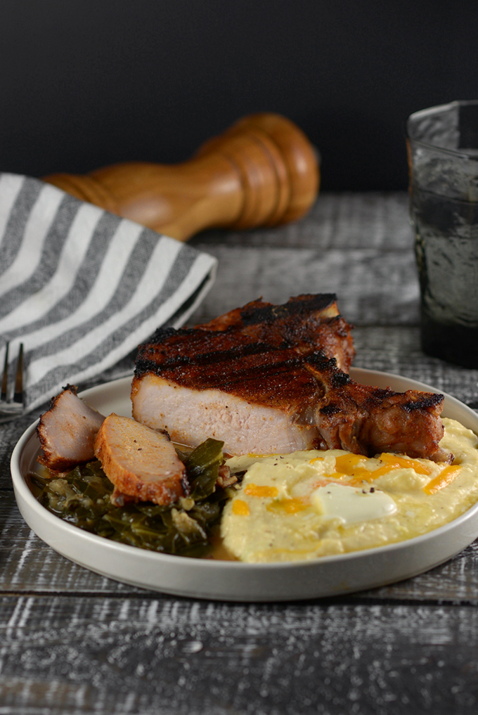 Grilled BBQ Dry Rubbed Pork Chops