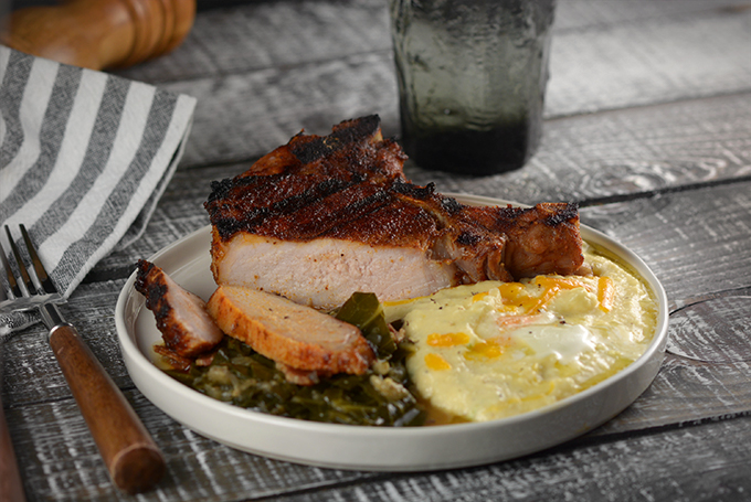 Grilled BBQ Dry Rubbed Pork Chops