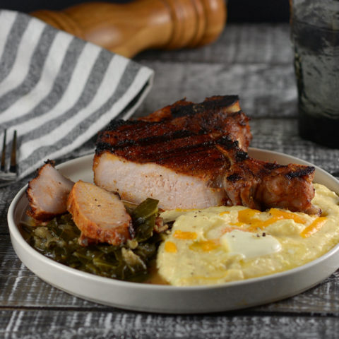 Grilled BBQ Dry Rubbed Pork Chops