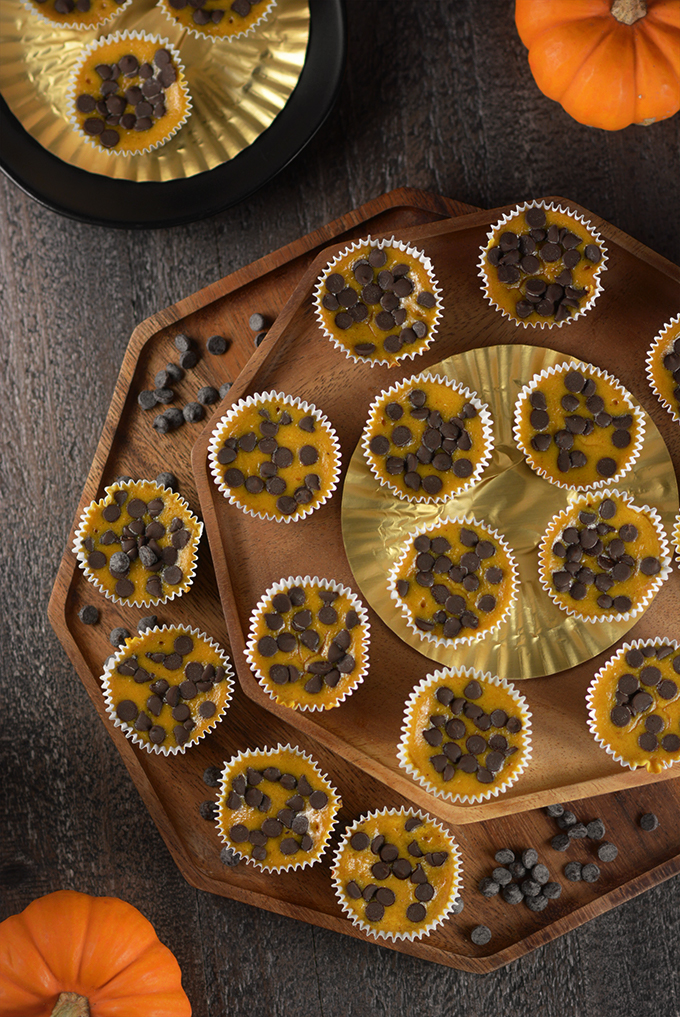 Pumpkin Chocolate Chip Cheesecake Bites